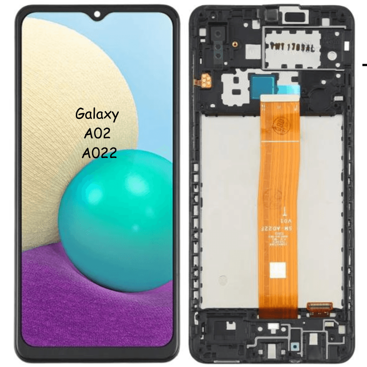 LCD Screen with Frame For Samsung Galaxy A02 A022F - Best Cell Phone Parts Distributor in Canada, Parts Source LCD Screen with Frame For Samsung Galaxy A02 A022F - Best Cell Phone Parts Distributor in Canada, Parts Source